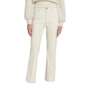 7 For All Mankind Cream Leather Pants
